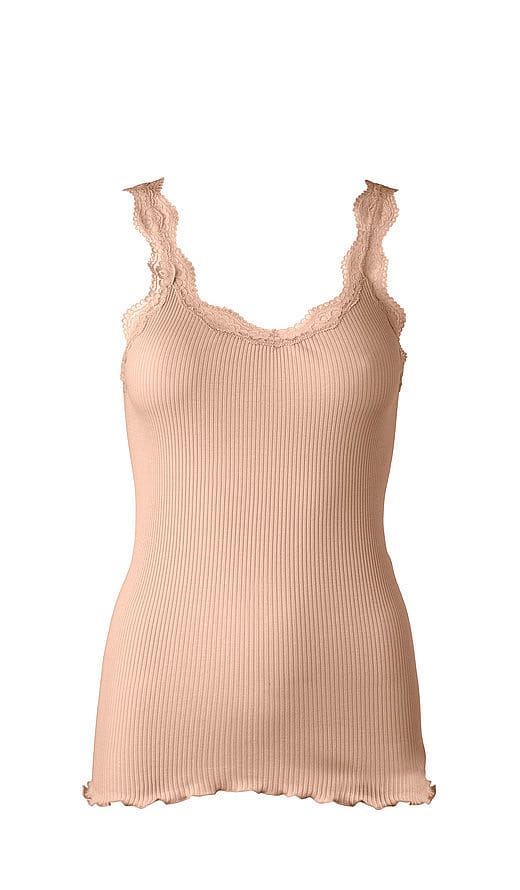 Rosemunde Top i Økologisk Bomuld Peachy Rose S