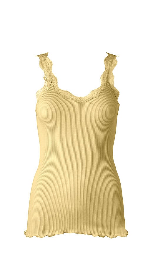 Rosemunde Top i Økologisk Bomuld Mellow Yellow S