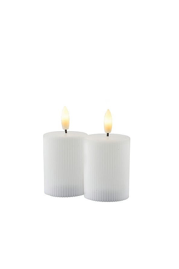 Sirius Smilla Mini LED Stearinlys 2 stk. Ø5xH6,5cm Hvid