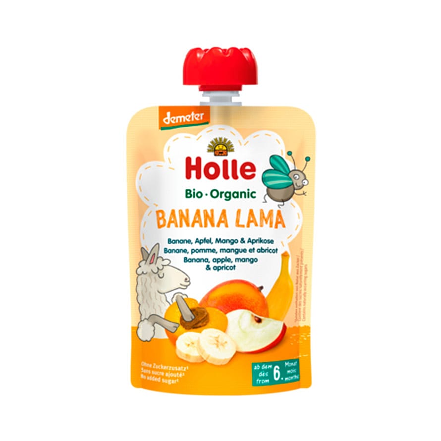 Holle Banana Lama Banan Æble Mango & Aprikos Smoothie 100 g