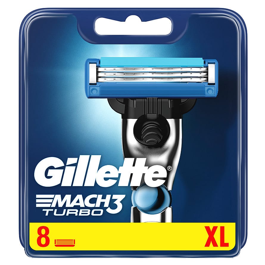 Gillette Mach3 Turbo Barberblade Gillette Mach3 Turbo-barberblade  8 stk