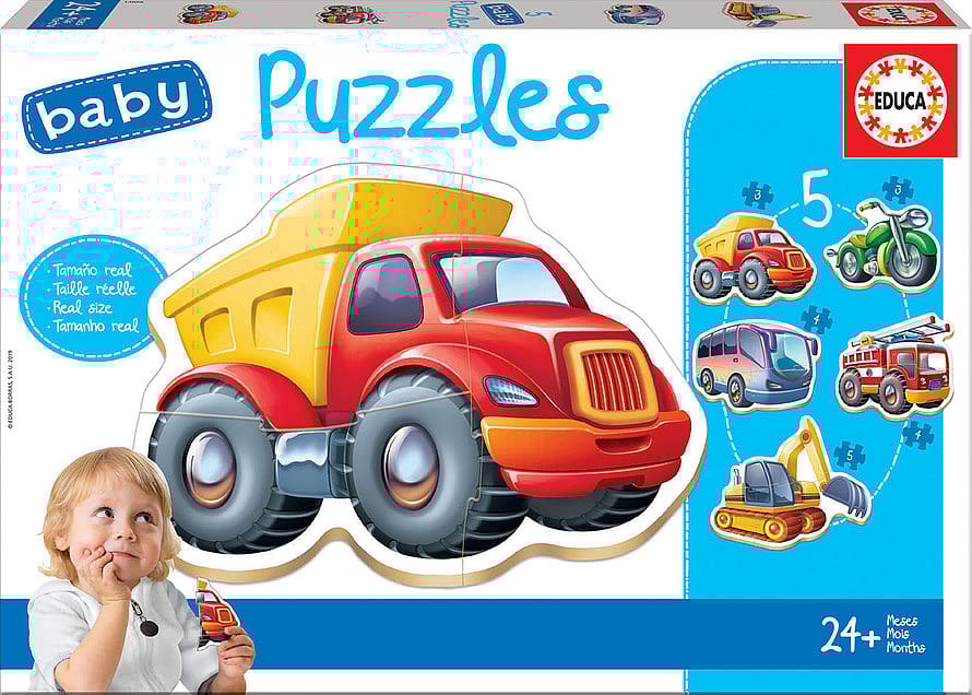 Educa Baby 5 puzzles Vehicles