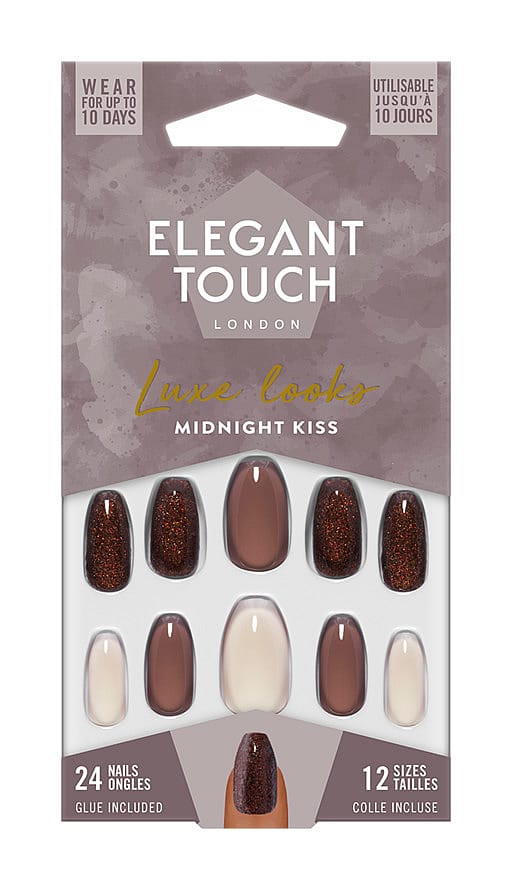 Elegant Touch Luxes Looks Nails Midnight Kiss