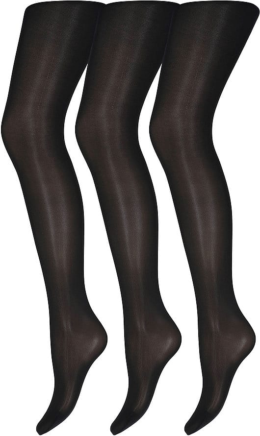 Decoy Recycled Strømpebukser 3-pak Sort 60 Den. S/M