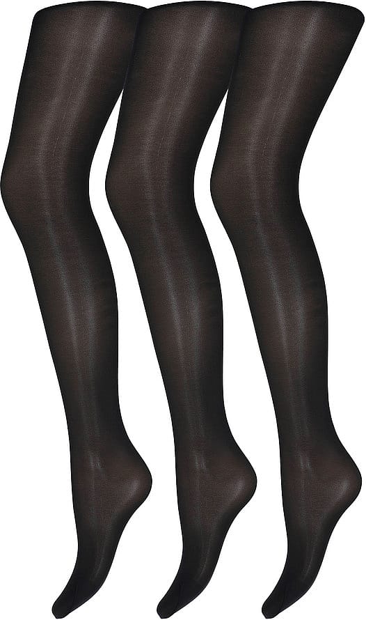 Decoy Recycled Strømpebukser 3-pak Sort 40 Den. M/L