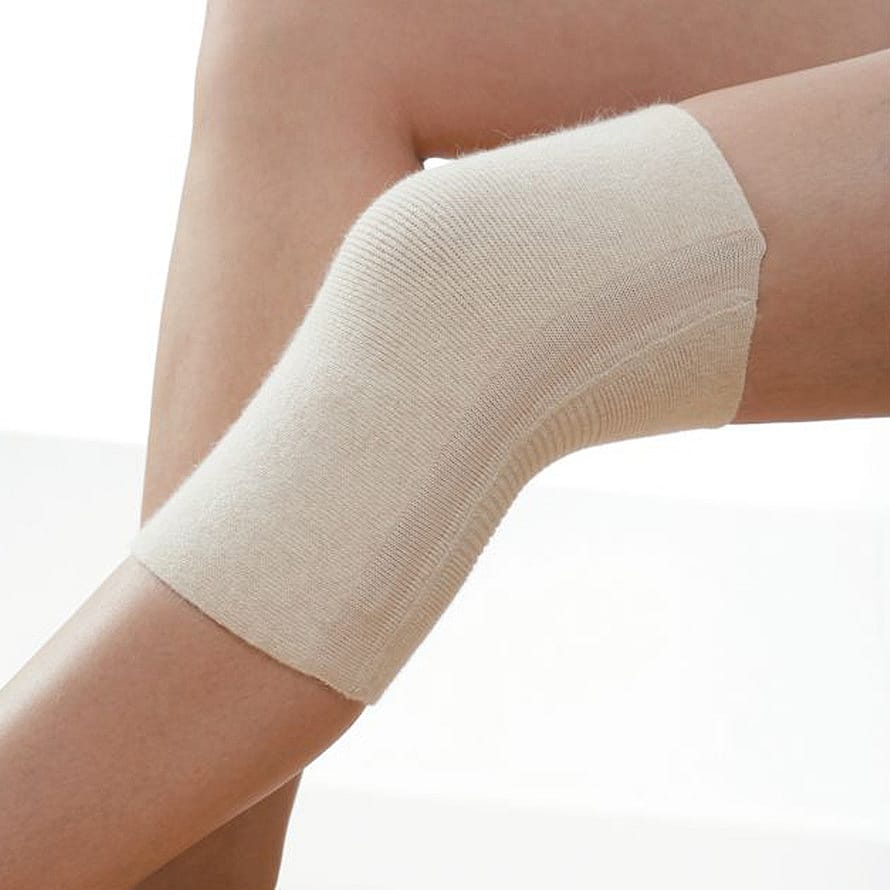 Peters Angora Knævarmer m. silikonebånd Beige M