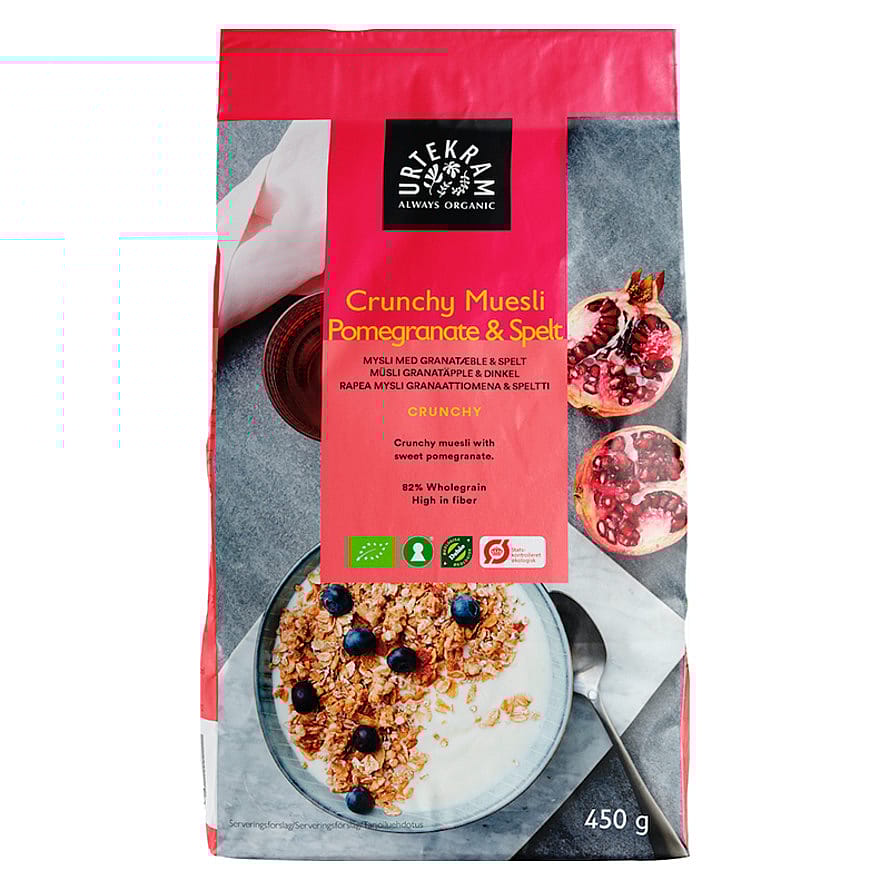 Urtekram Mysli med Granatæble & Spelt Ø 450 g