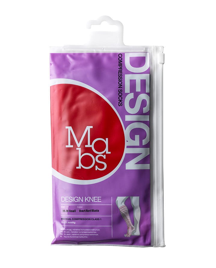 Mabs Design Knæstrømpe Sortmønstret Sortmønstret S