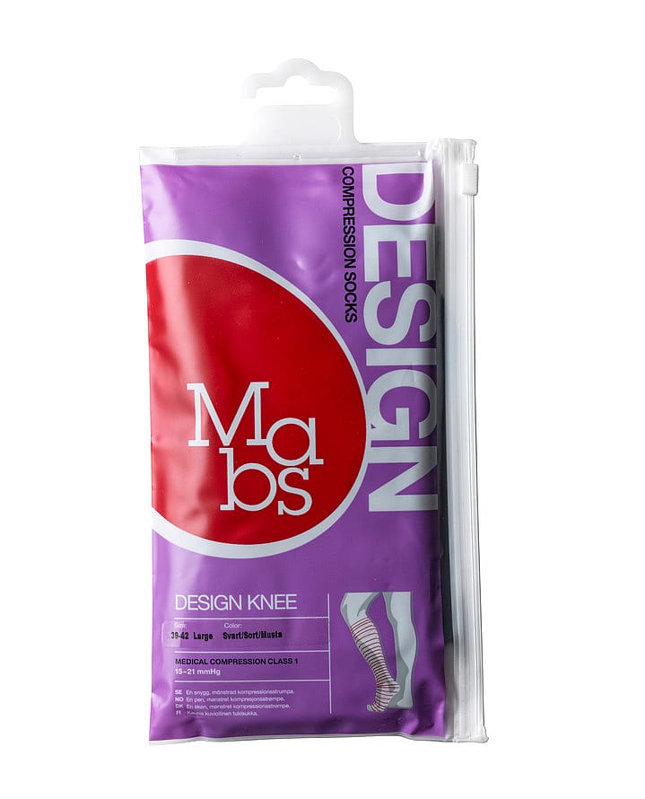 Mabs Design Knæstrømpe Sortmønstret Sort L