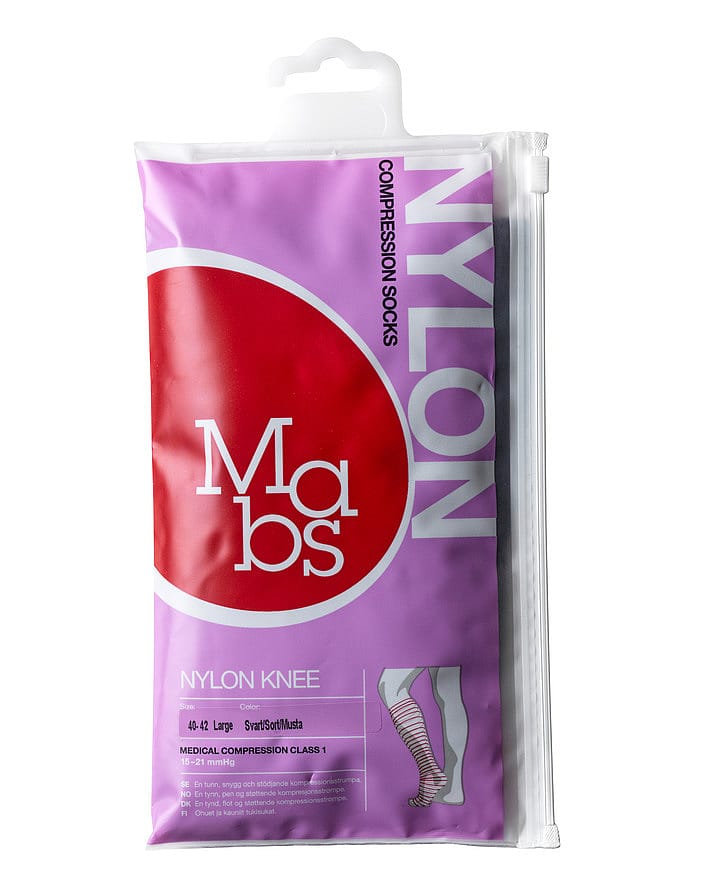Mabs Nylon Knæstrømpe Sort Sort L