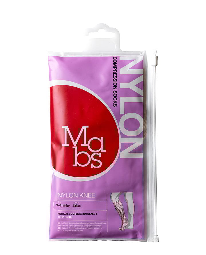 Mabs Nylon Knæstrømpe Solbrun Solbrun M