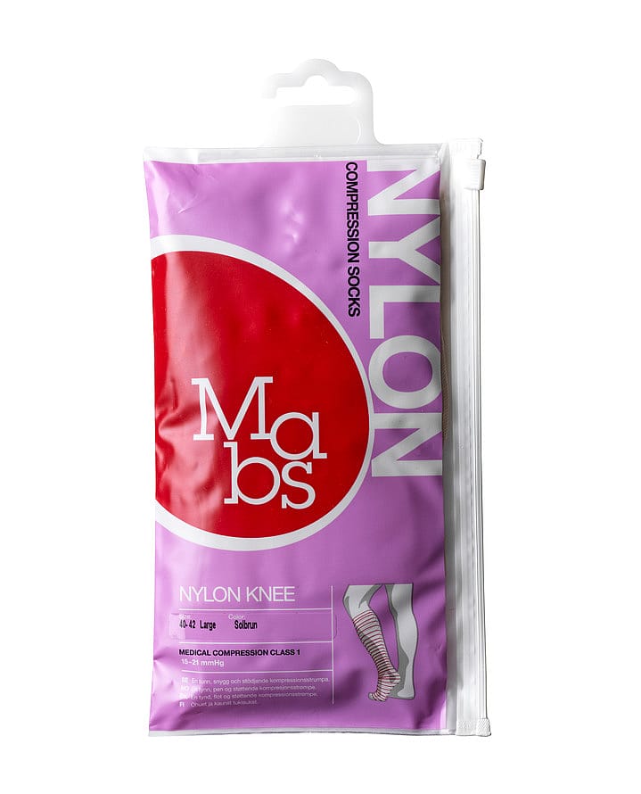 Mabs Nylon Knæstrømpe Solbrun Solbrun L