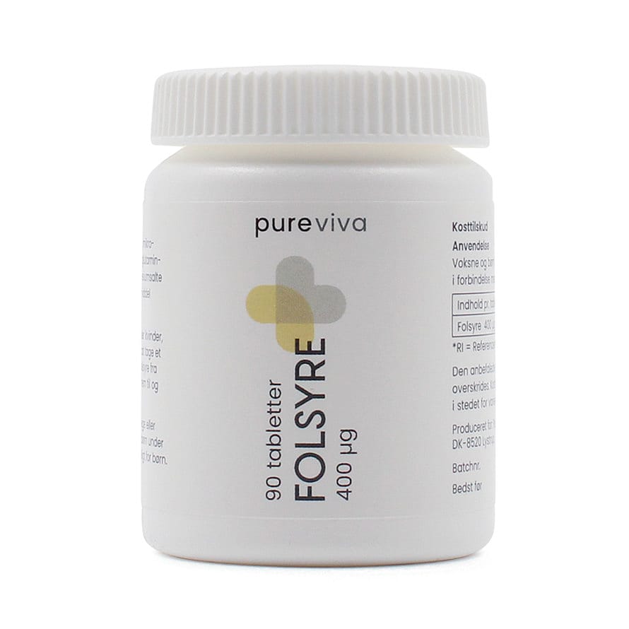 Pureviva Folsyre 400 µg 90 tabl.