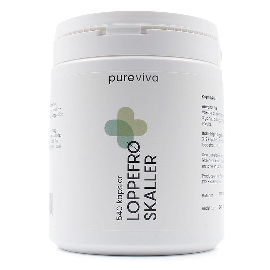 Pureviva Loppefrøskaller 540 kaps.