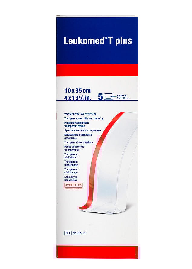 Leukomed T-Plus Filmbandage 10x35cm 5 stk