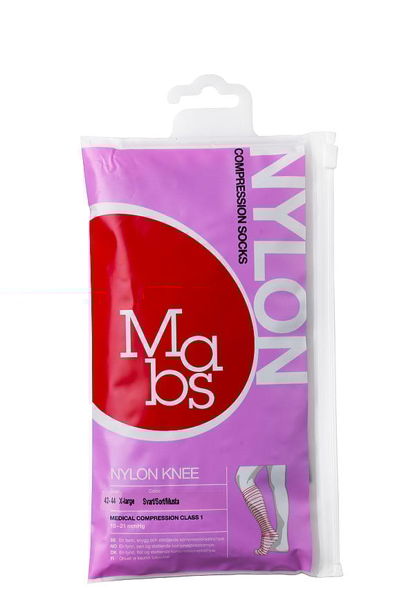 Mabs Nylon Knæstrømpe Sort Sort XL