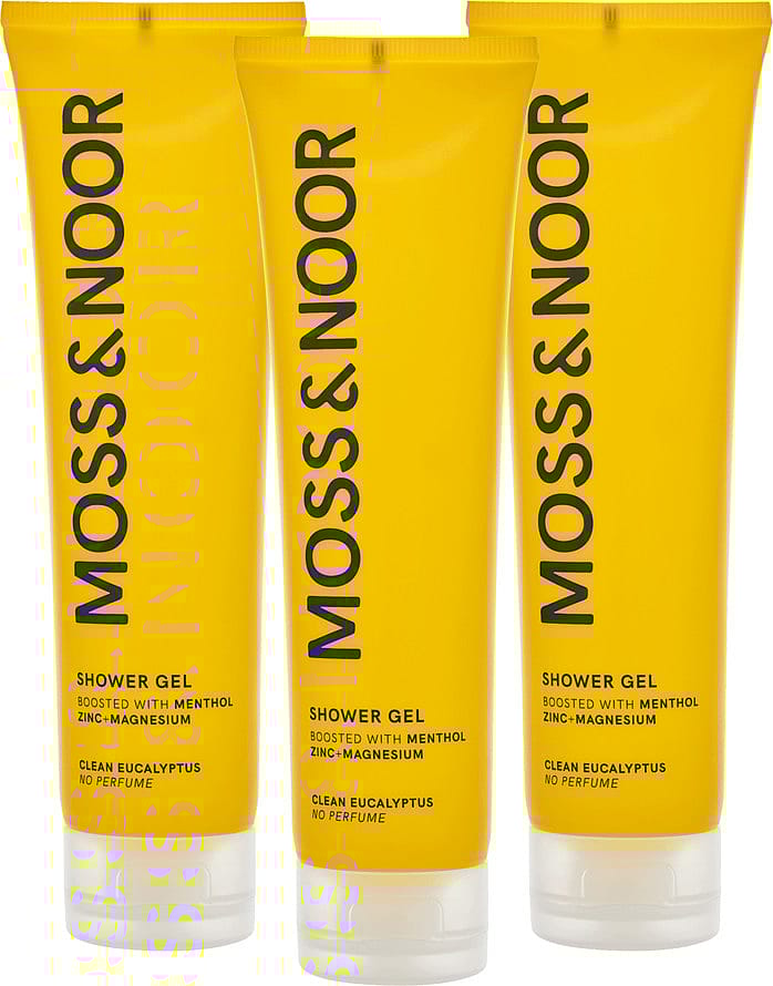 Moss & Noor After Workout Shower Gel Clean Eucalyptus 3 pack