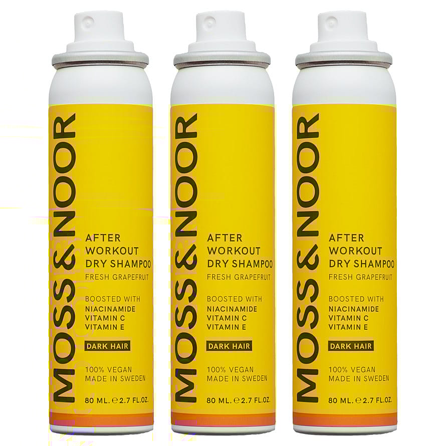 Moss & Noor After Workout Dry Shampoo Dark Hair 3 pack