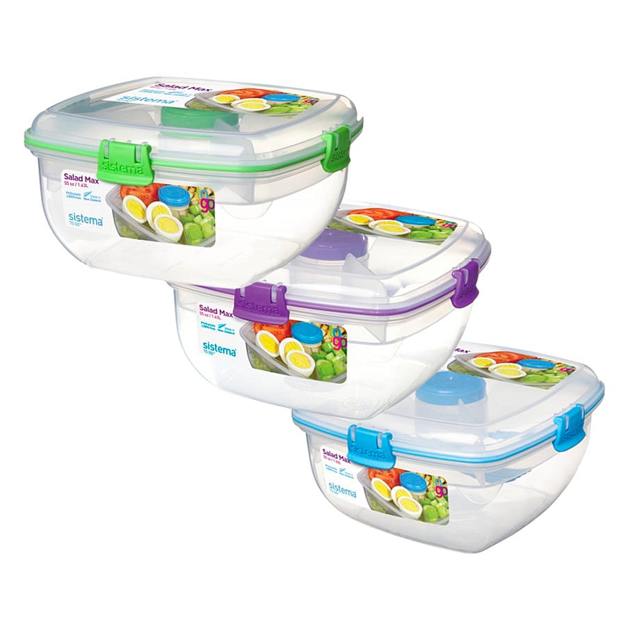 Sistema Salad Max To Go Assorteret farver/ 1630 ml
