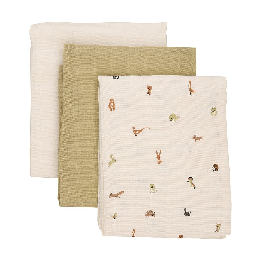 Pippi Stofble Muslin Cloth 3-pak Woodsmoke