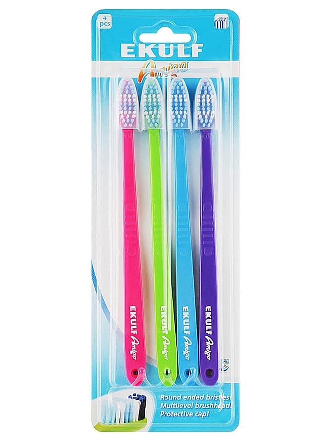 Ekulf Tandbørste Amigo 4 stk