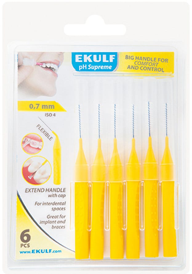 Ekulf Mellemrumsbørste Gul 0,7 mm