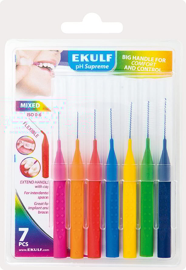 Ekulf Mellemrumsbørste 6 stk Supreme Mixed