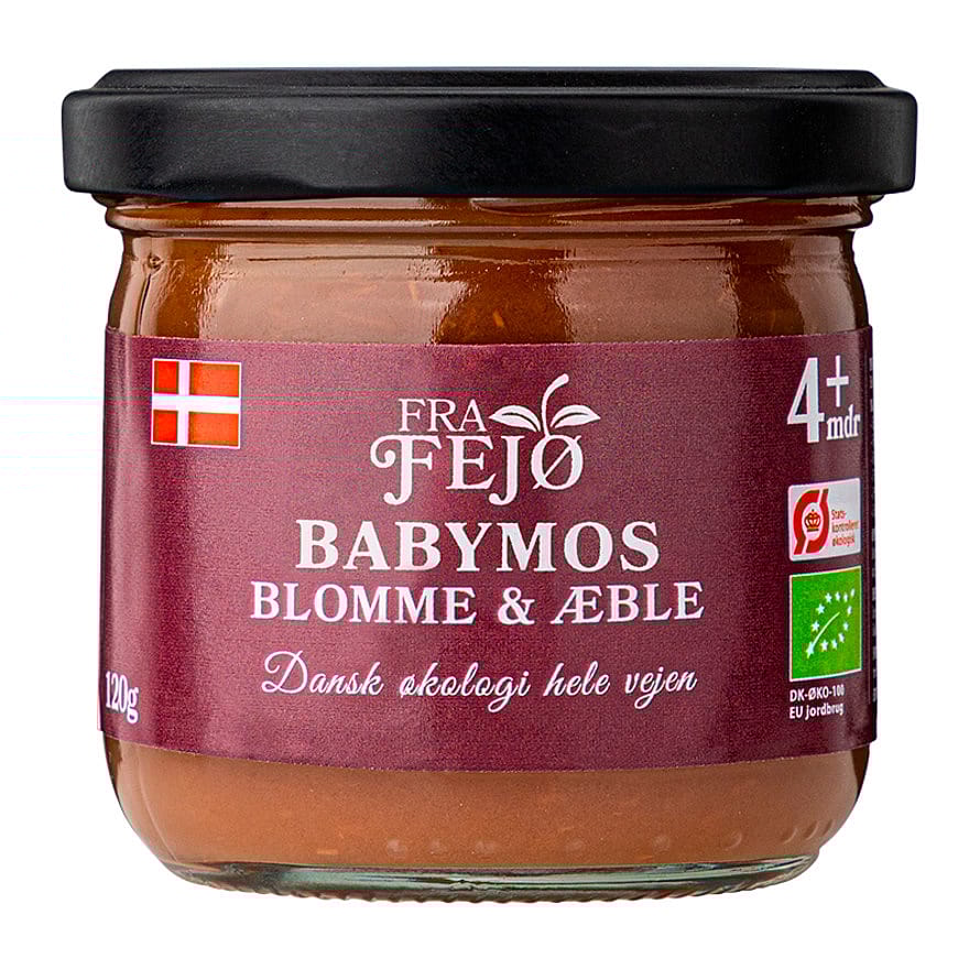 Fra Fejø Babymos Blomme/Æble Ø 120 g