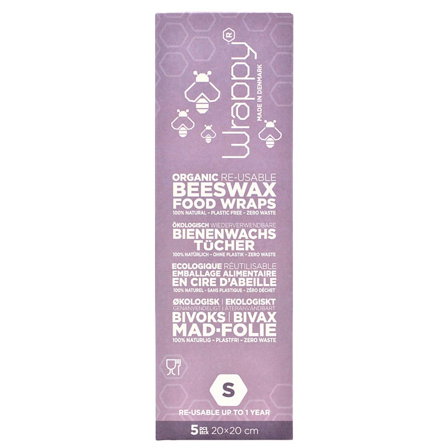 Wrappy Økologisk Genanvendeligt Bivoks Madindpakning Small/ 5 stk.