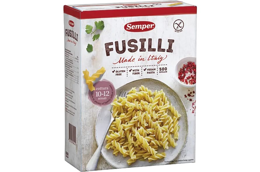 Semper Pasta skruer Fusili glutenfri 500 g