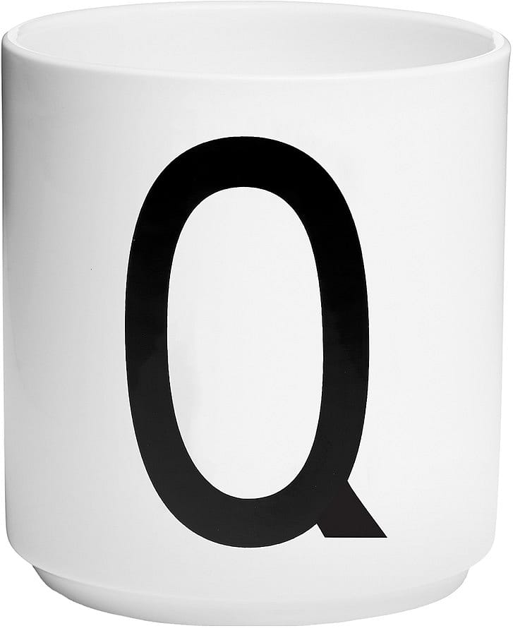 Design Letters Personlig Porcelæn Kop A-Z Hvid Q