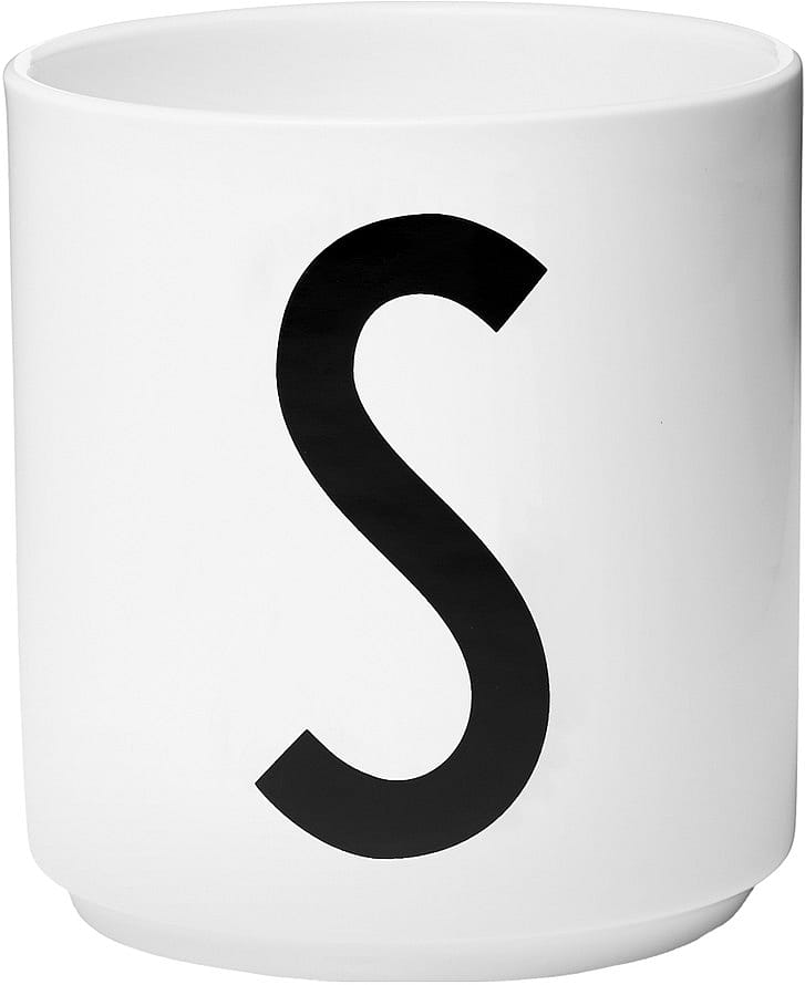 Design Letters Personlig Porcelæn Kop A-Z Hvid S