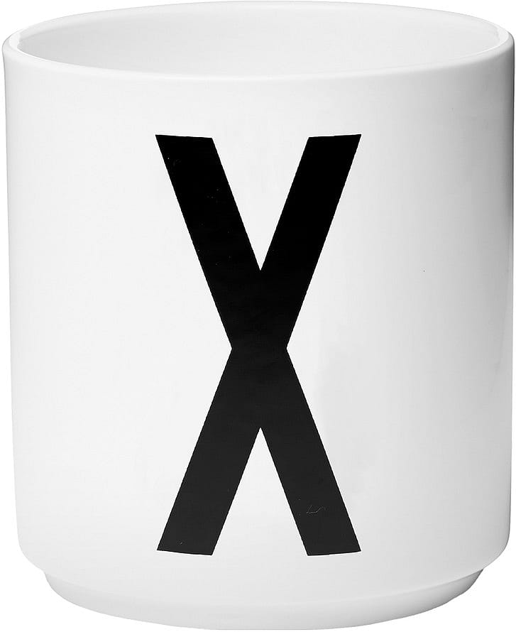 Design Letters Personlig Porcelæn Kop A-Z Hvid X