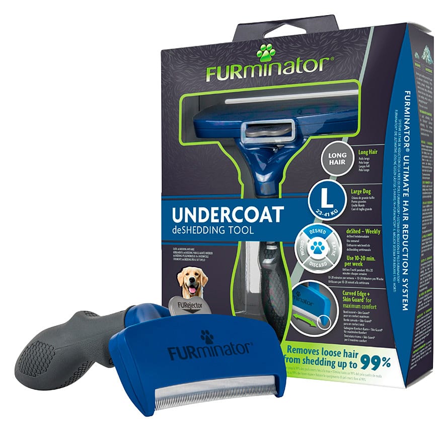 FURminator Deshedding Børste Til Store Hunde Lang Pels