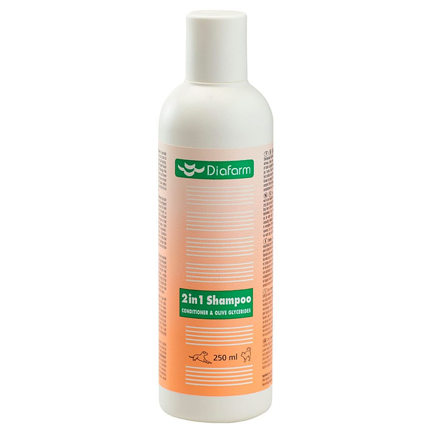 Diafarm 2-in-1 Shampoo Til Dyr 250 ml