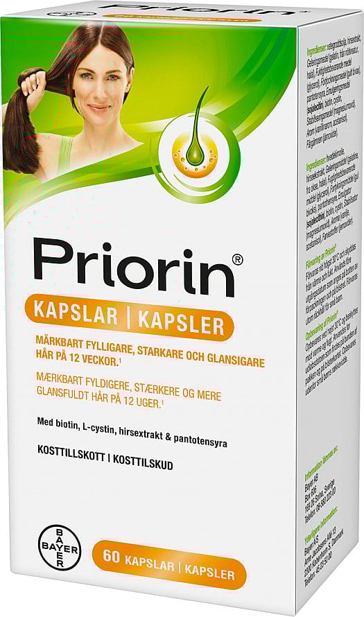 Priorin Kosttilskud for håret 60 kaps