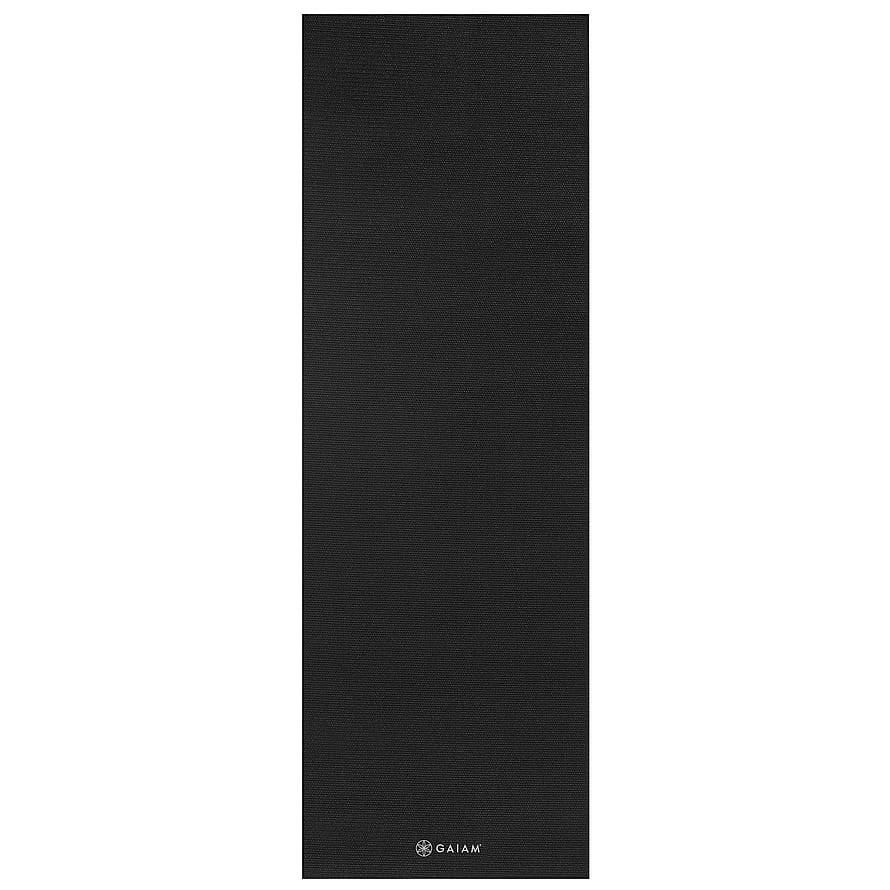 GAIAM Yoga Mat Black 4 mm Solid