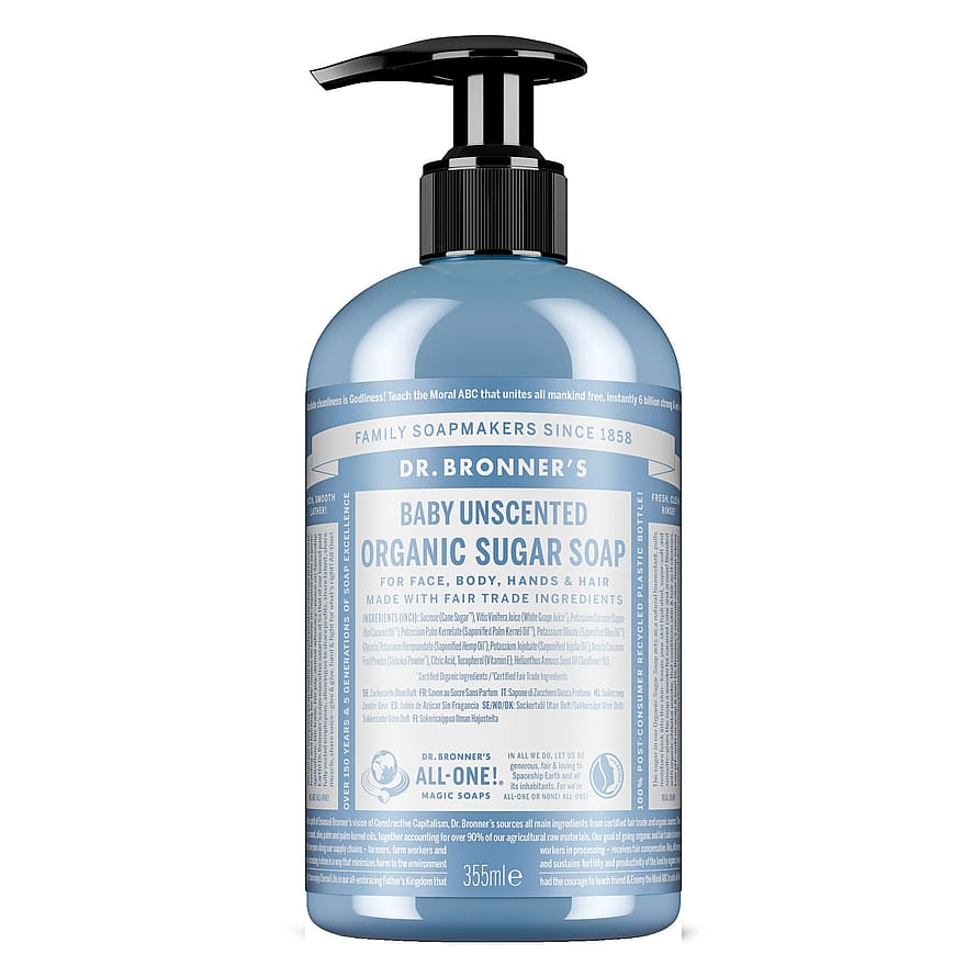 Dr. Bronner's Organic Sugar Soap Baby-Mild Neutral 355 ml