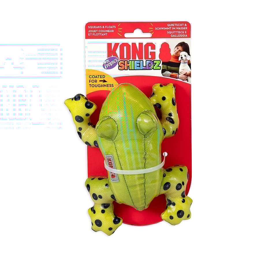 Kong Shields Tropics Frog Hundelegetøj Frog M 19x13x7,5 cm