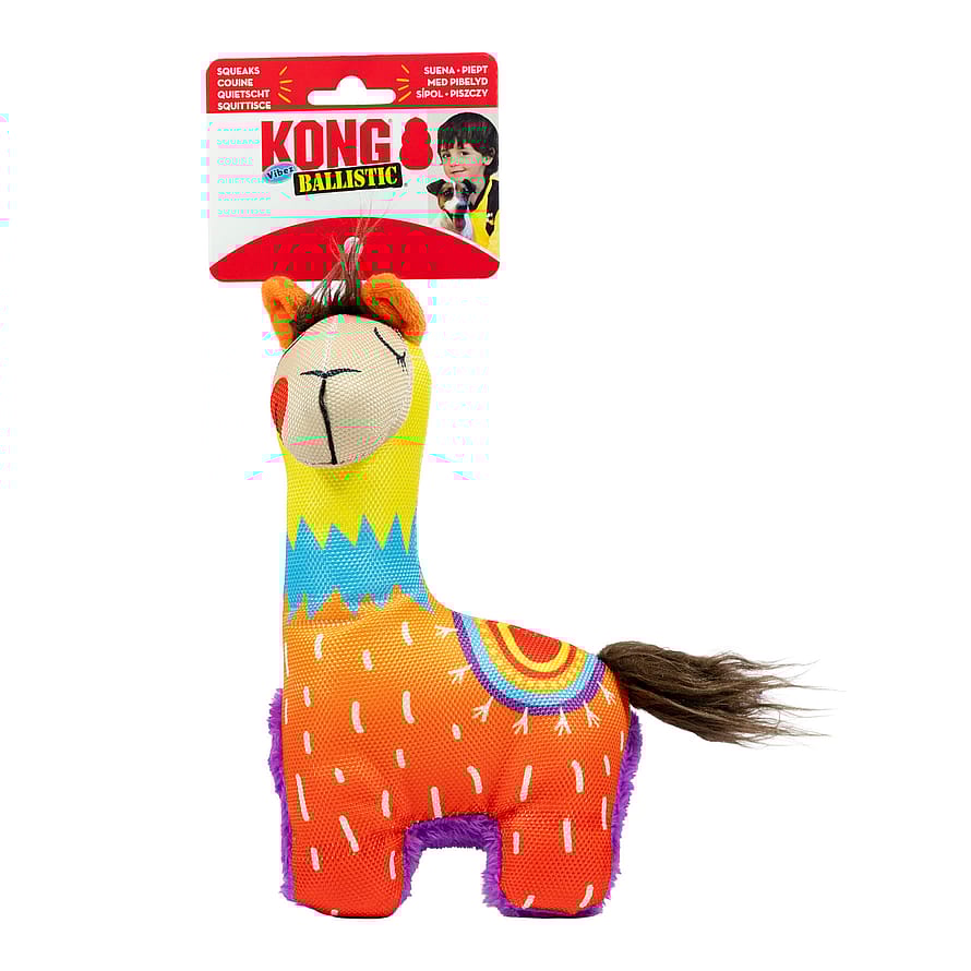 Kong Ballistic Vibez Llamas Kattelegetøj S/M 23x20x11 cm