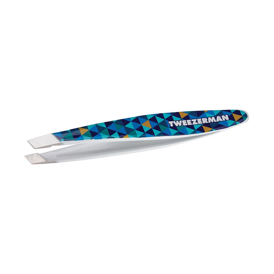 Tweezerman Mini Slant Tweezer Blue Mosaic