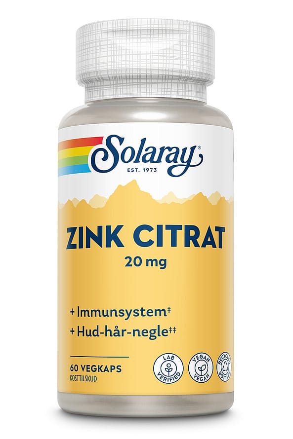 Solaray Zink Citrat 20 mg 60 kaps