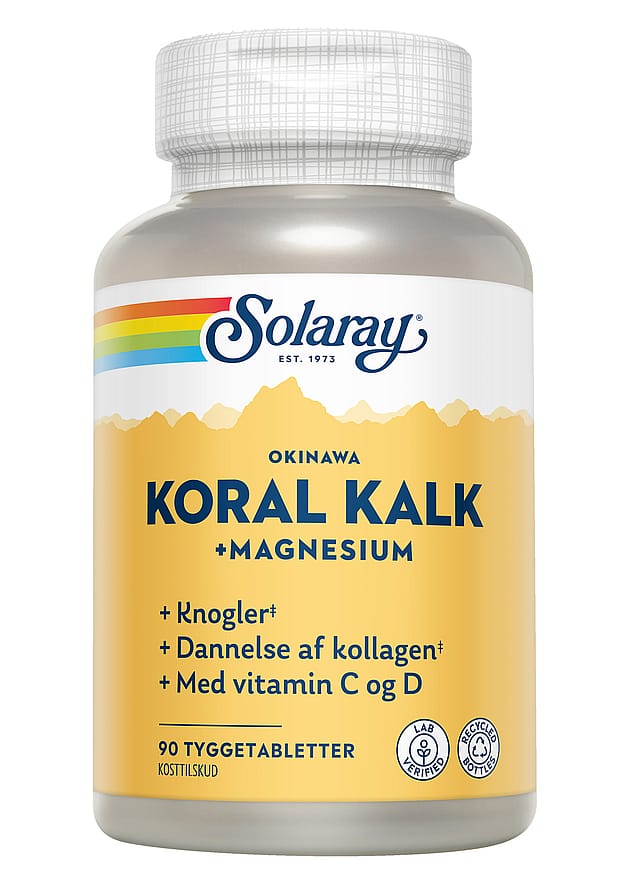 Solaray Koral Kalk med C- og D-Vitamin 90 tabl.