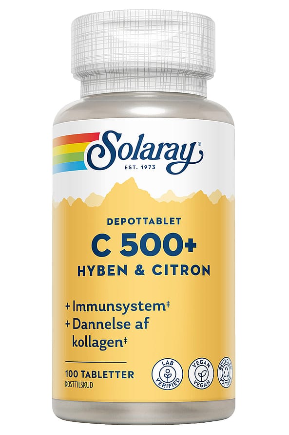 Solaray C-vitamin C500+  Hyben og Citron 100 tabl.