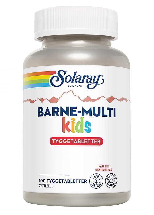 Solaray Barne-Multi tyggevitaminer til børn 100 tabl.