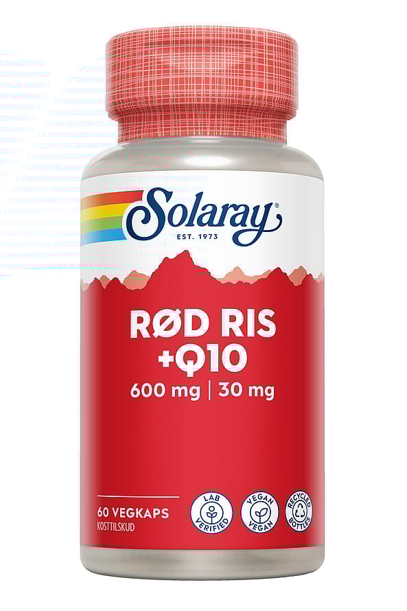 Solaray Rød Ris +Q10 60 kaps.