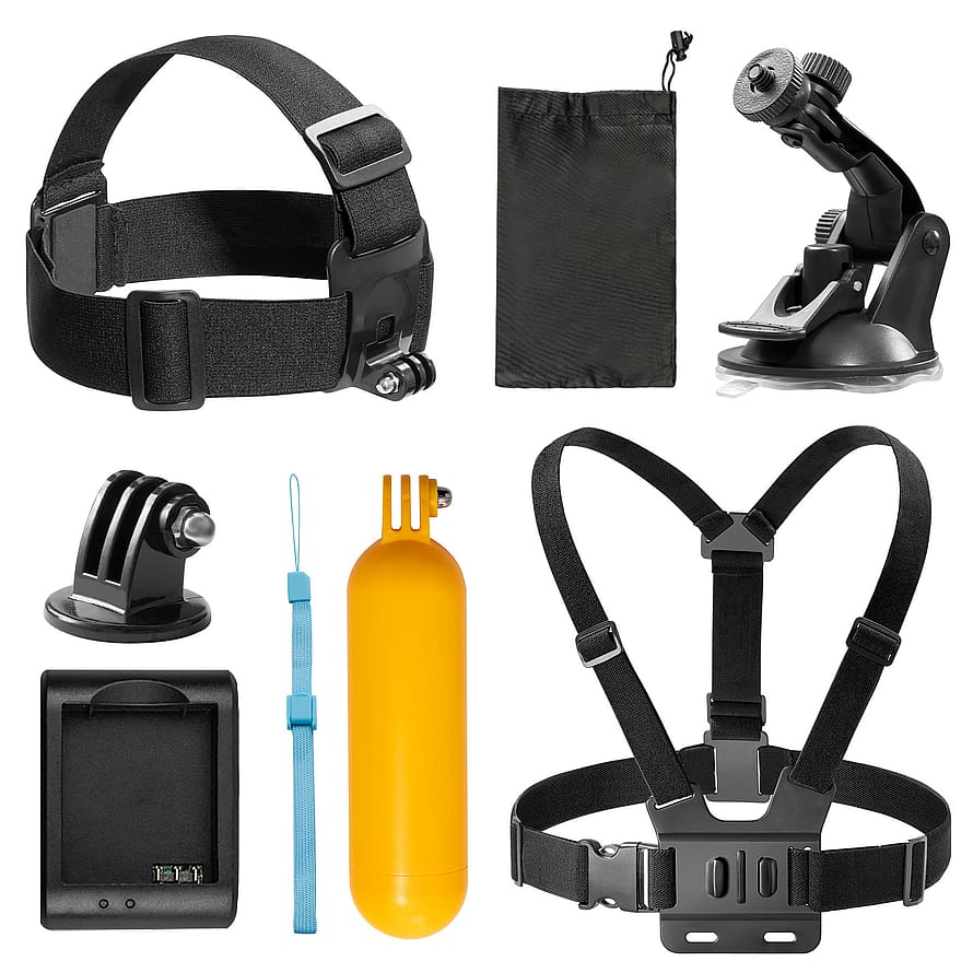 Akaso Tilbehør Action Kamera 7 Dele