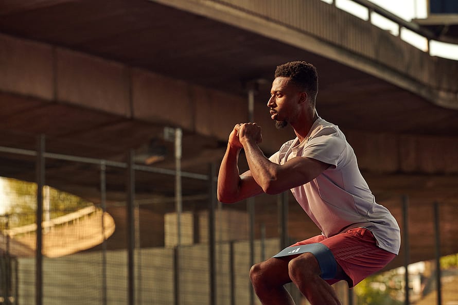 Adidas Træningselastik Blå Hård