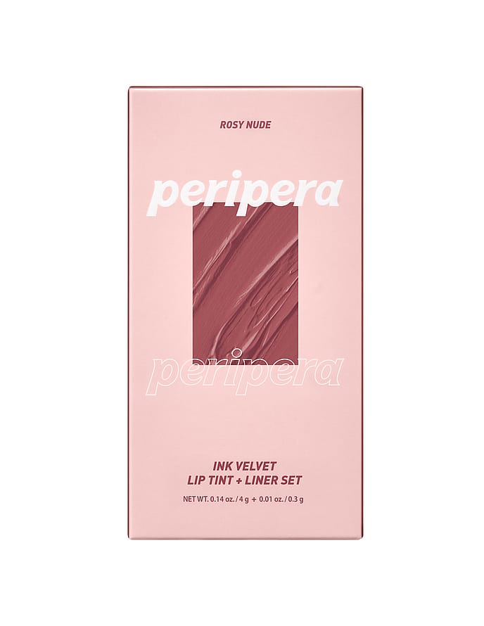 PERIPERA Ink Velvet + Lip Liner Set 01 Rosy Nude
