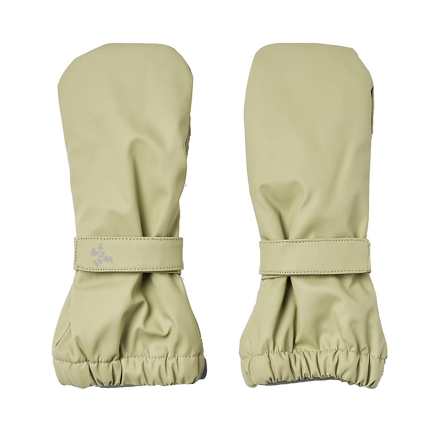 WHEAT Rain Mittens Rily Green Tea Str S/6-12m